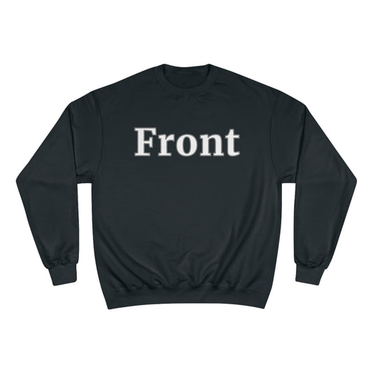 "Front Back" Champion Unisex Crew Neck