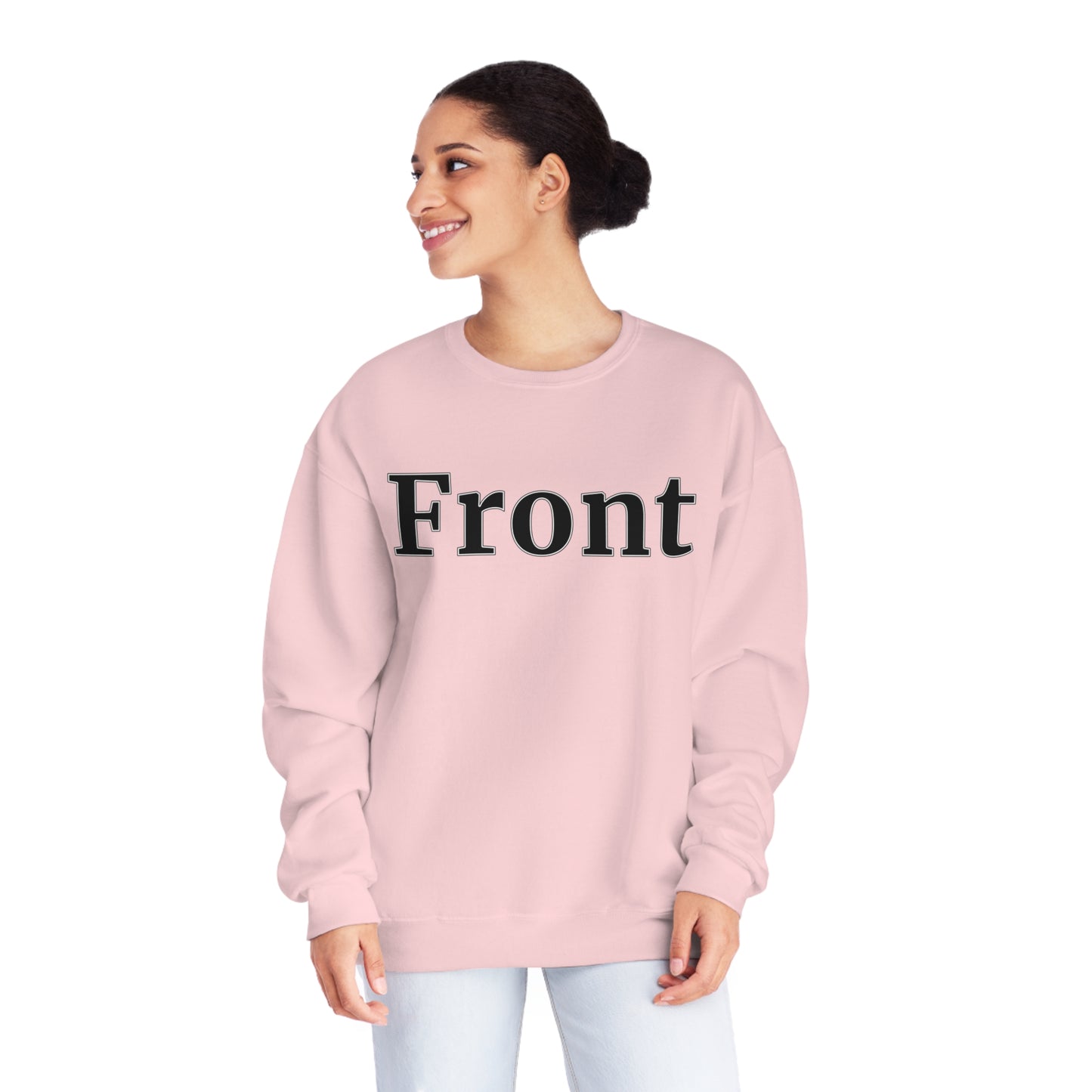 "Front Back" Unisex Crew Neck Sweatshirt