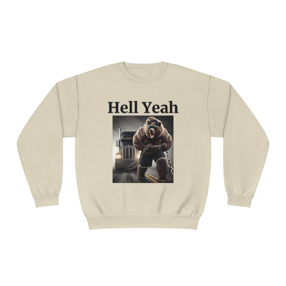 Bear "Hell Yeah" Unisex Crew Neck Sweatshirt