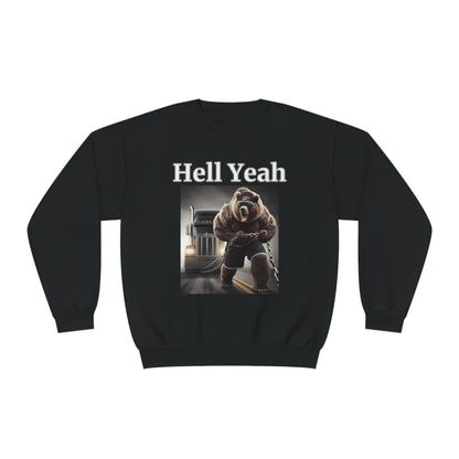 Bear "Hell Yeah" Unisex Crew Neck Sweatshirt