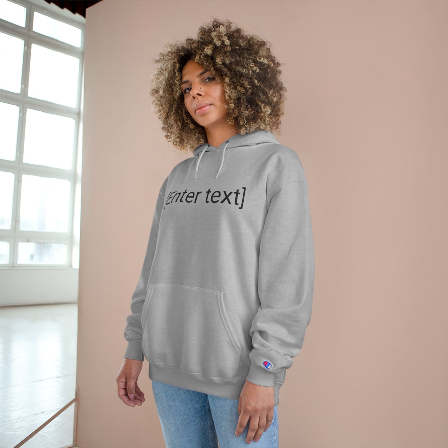 "[Enter Text]" Champion Unisex Hoodie