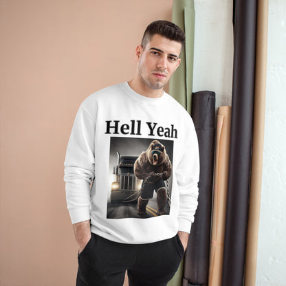 Bear "Hell Yeah" Champion Unisex Crew Neck