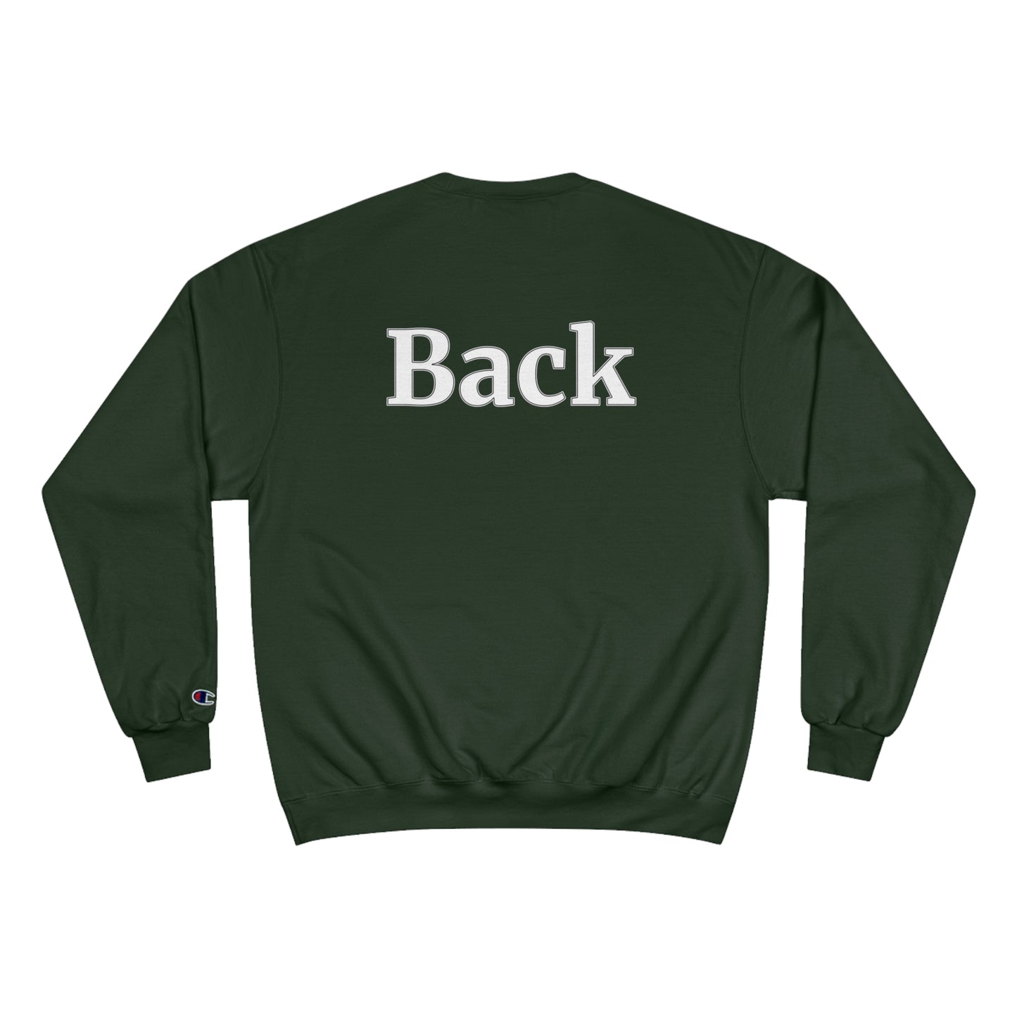 "Front Back" Champion Unisex Crew Neck