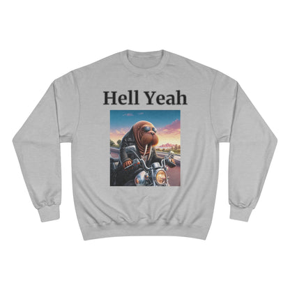 Walrus "Hell Yeah" Champion Unisex Crew Neck