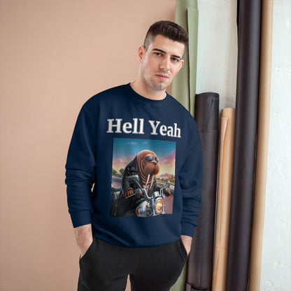 Walrus "Hell Yeah" Champion Unisex Crew Neck