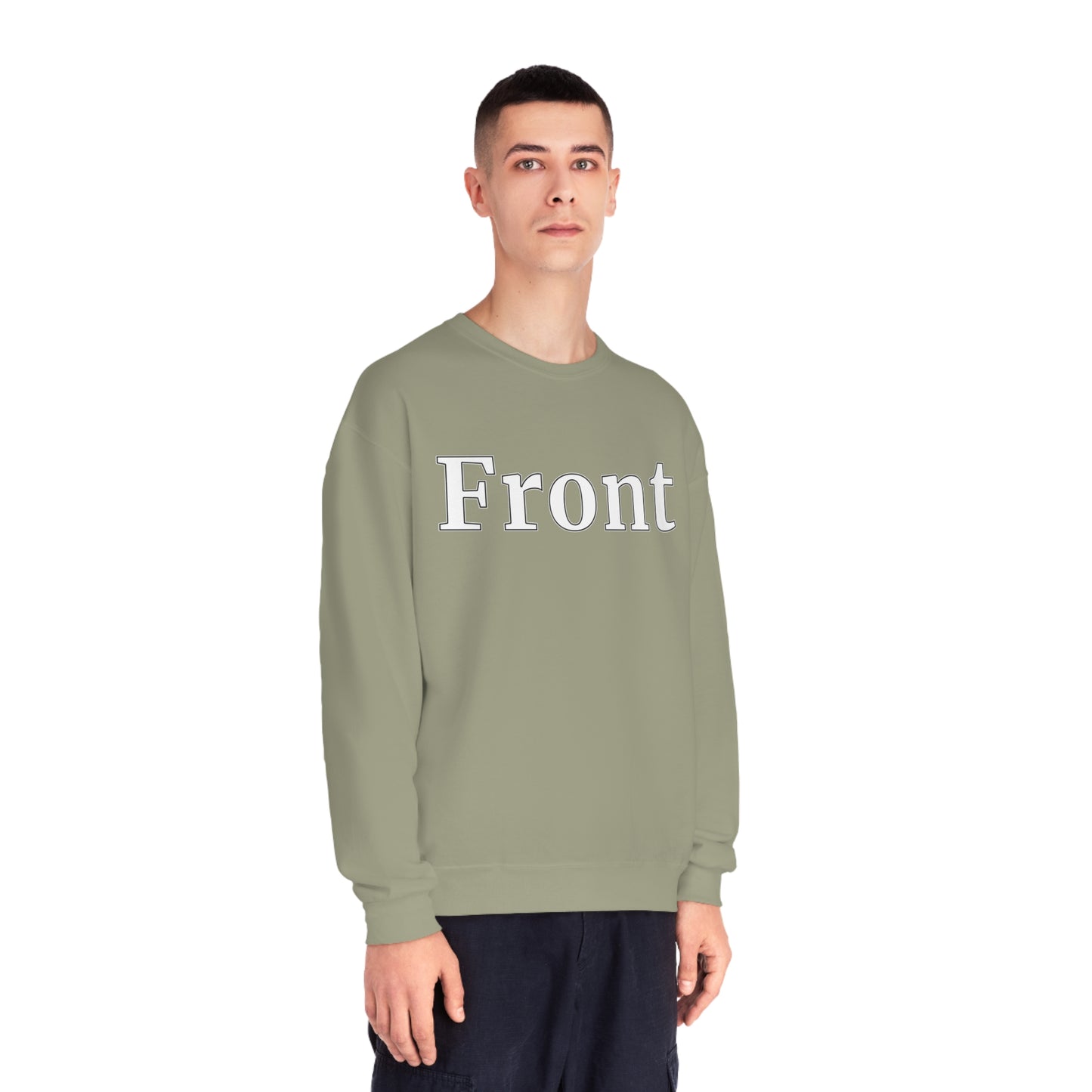 "Front Back" Unisex Crew Neck Sweatshirt