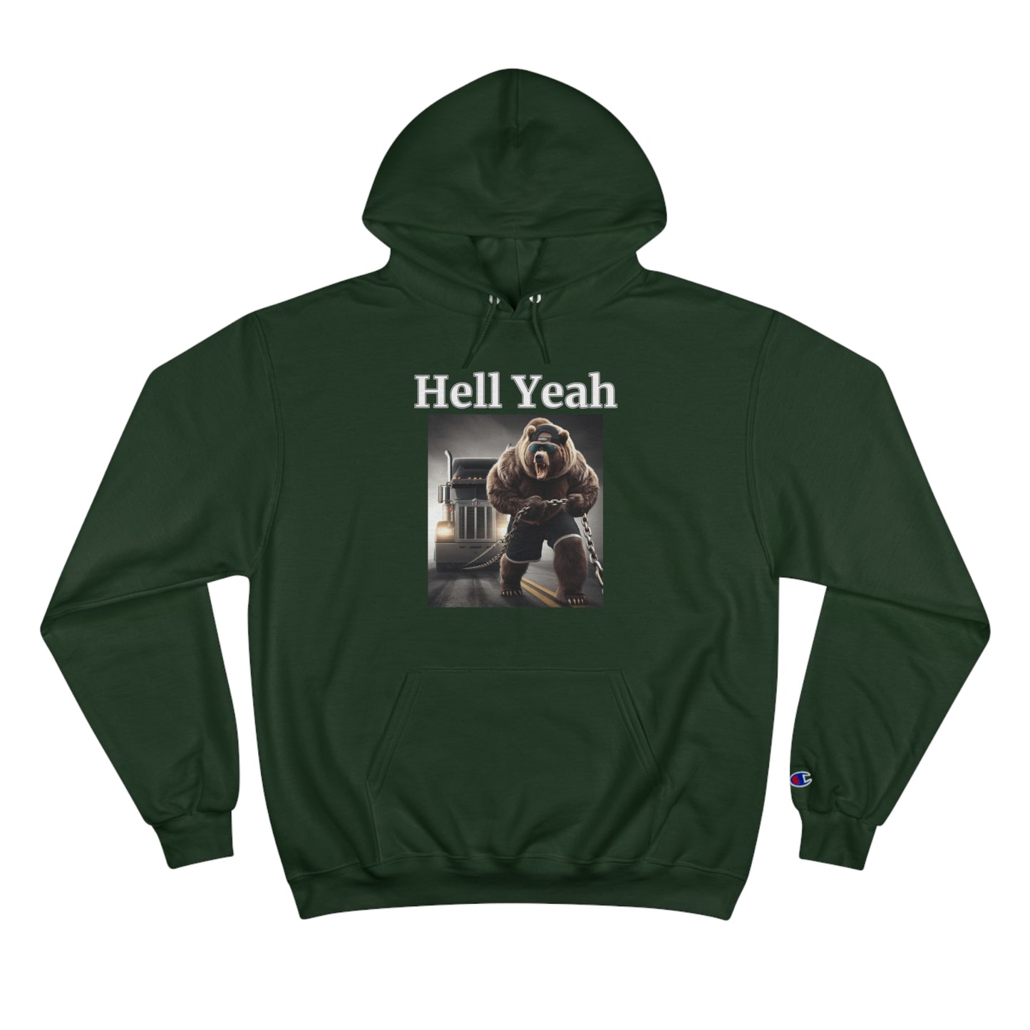 Bear "Hell Yeah" Champion Unisex Hoodie