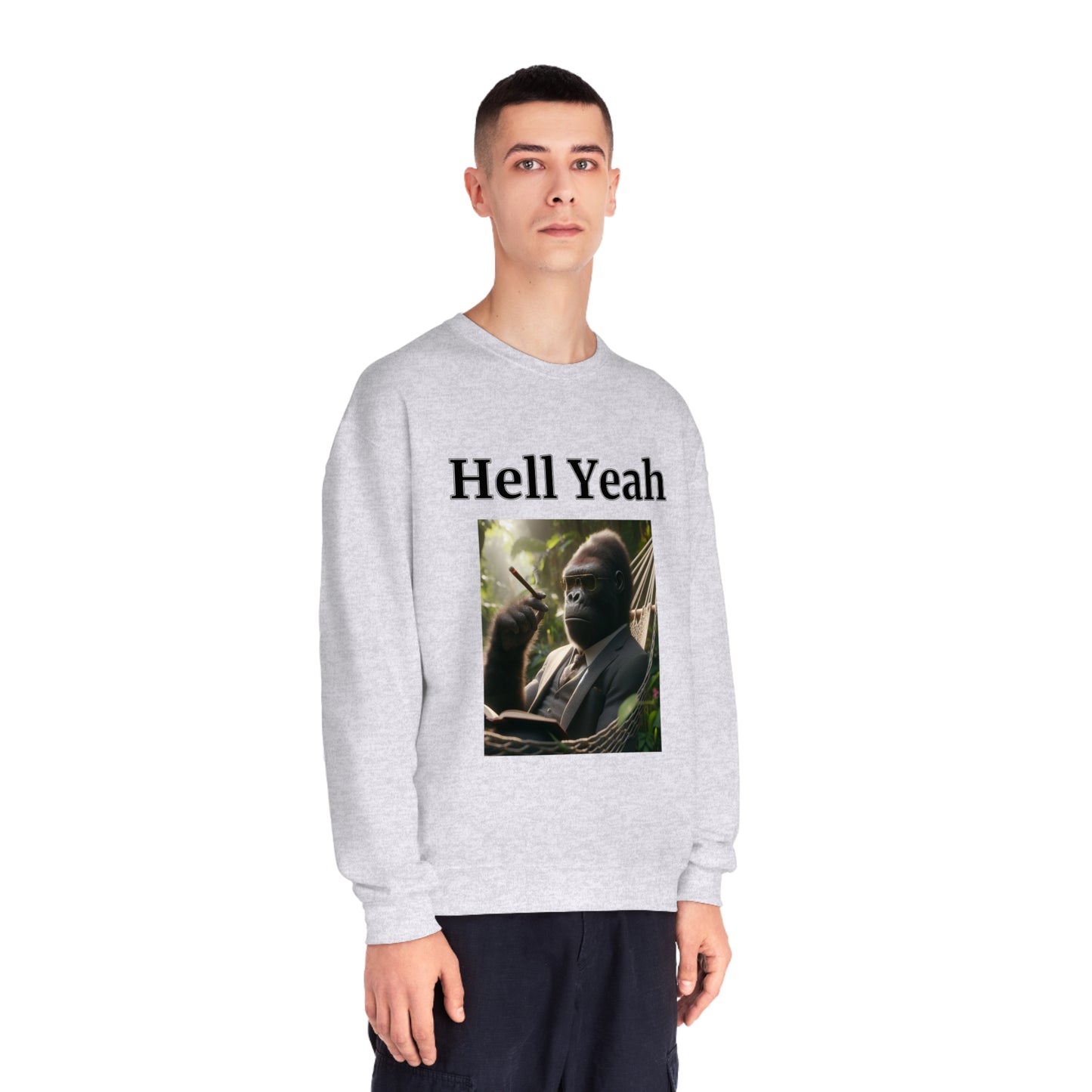 Gorilla "Hell Yeah" Unisex Crew Neck Sweatshirt