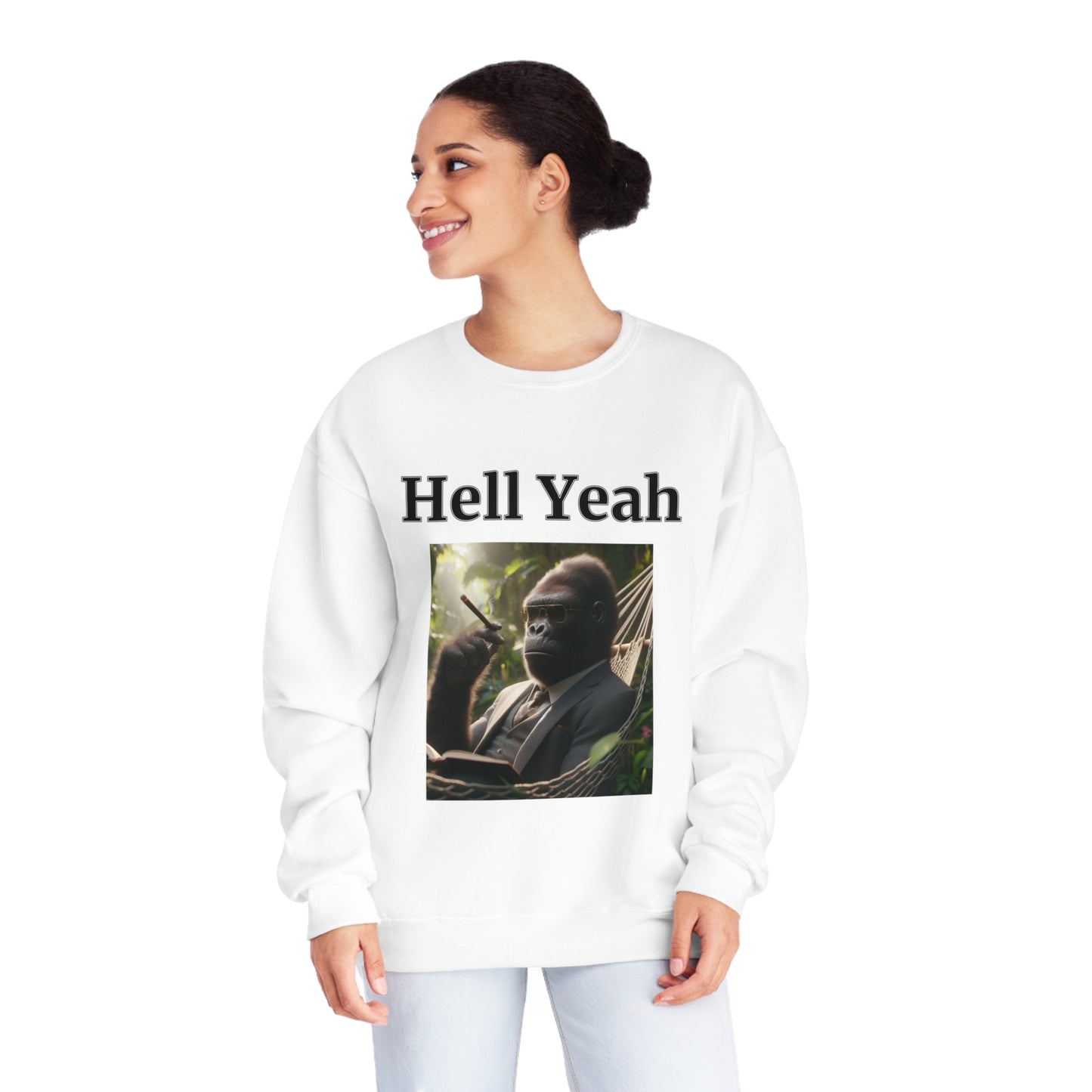 Gorilla "Hell Yeah" Unisex Crew Neck Sweatshirt