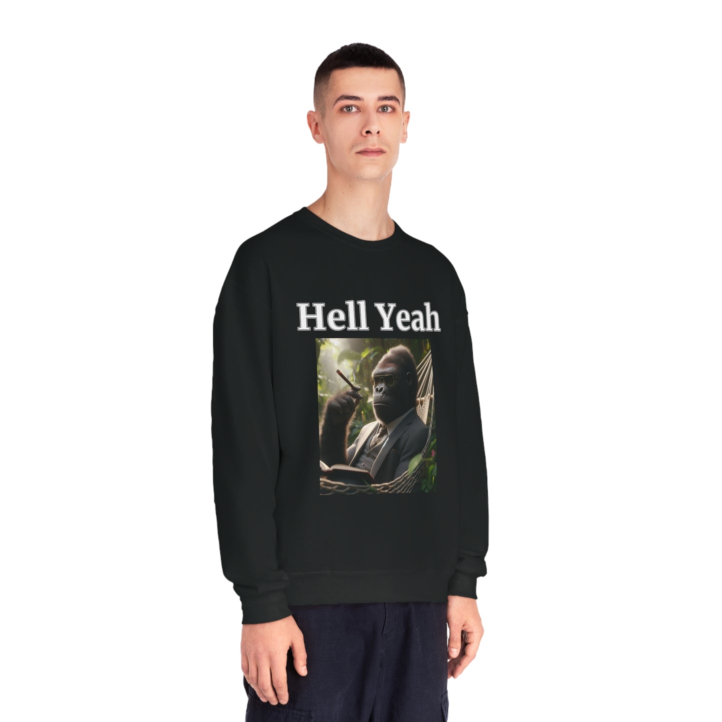 Gorilla "Hell Yeah" Unisex Crew Neck Sweatshirt