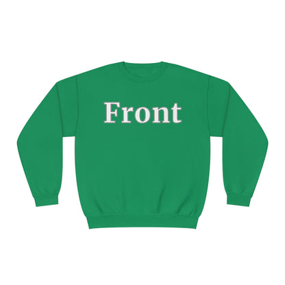 "Front Back" Unisex Crew Neck Sweatshirt