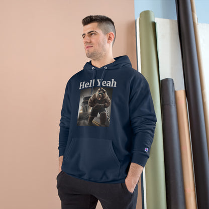 Bear "Hell Yeah" Champion Unisex Hoodie