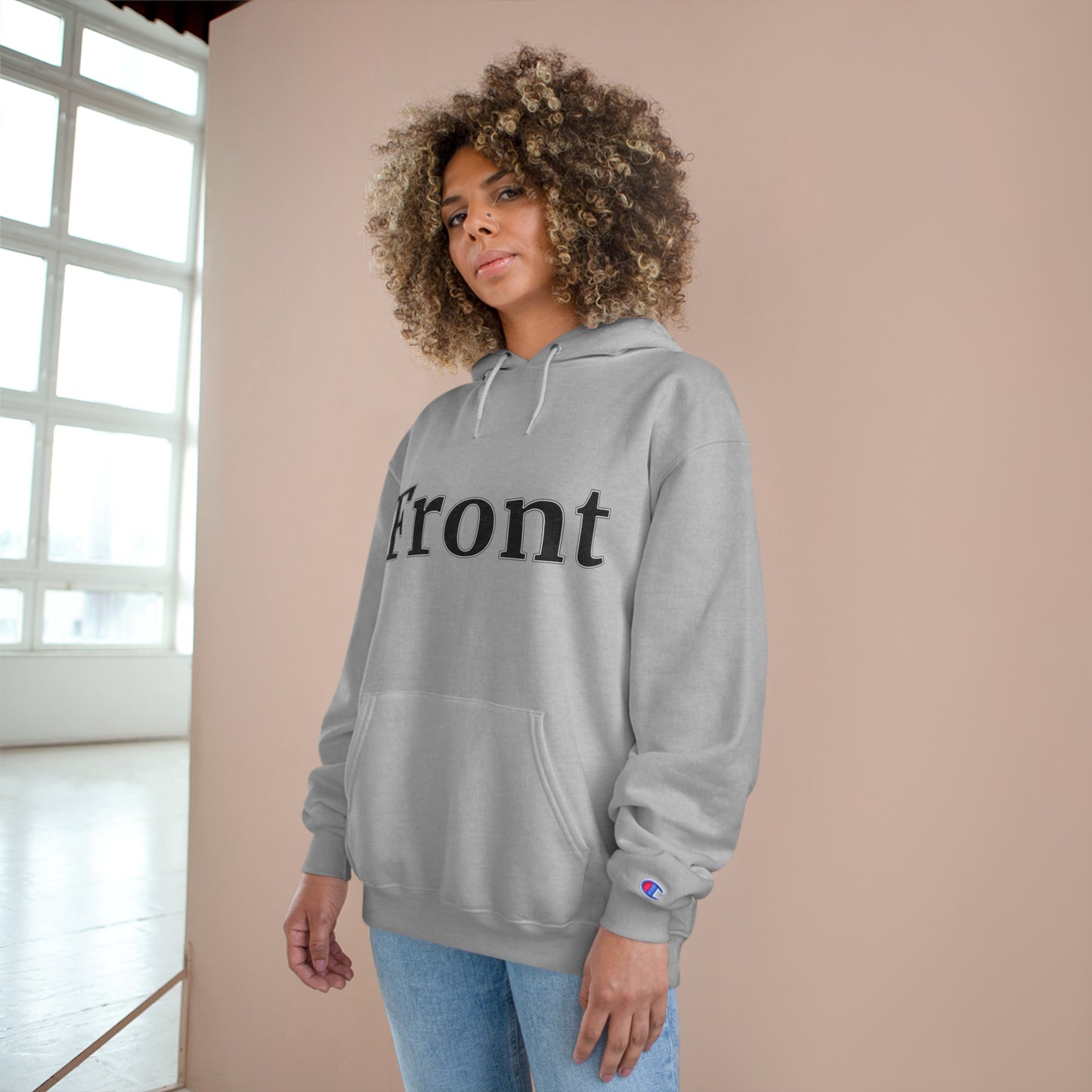 "Front Back" Champion Unisex Hoodie