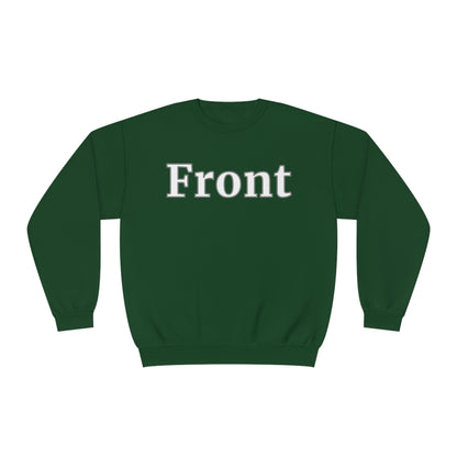 "Front Back" Unisex Crew Neck Sweatshirt