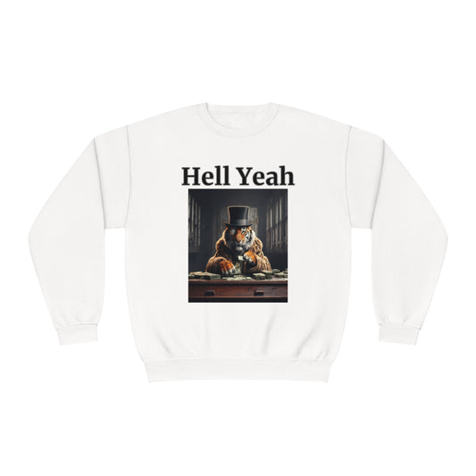 Tiger "Hell Yeah" Unisex Crew Neck Sweatshirt