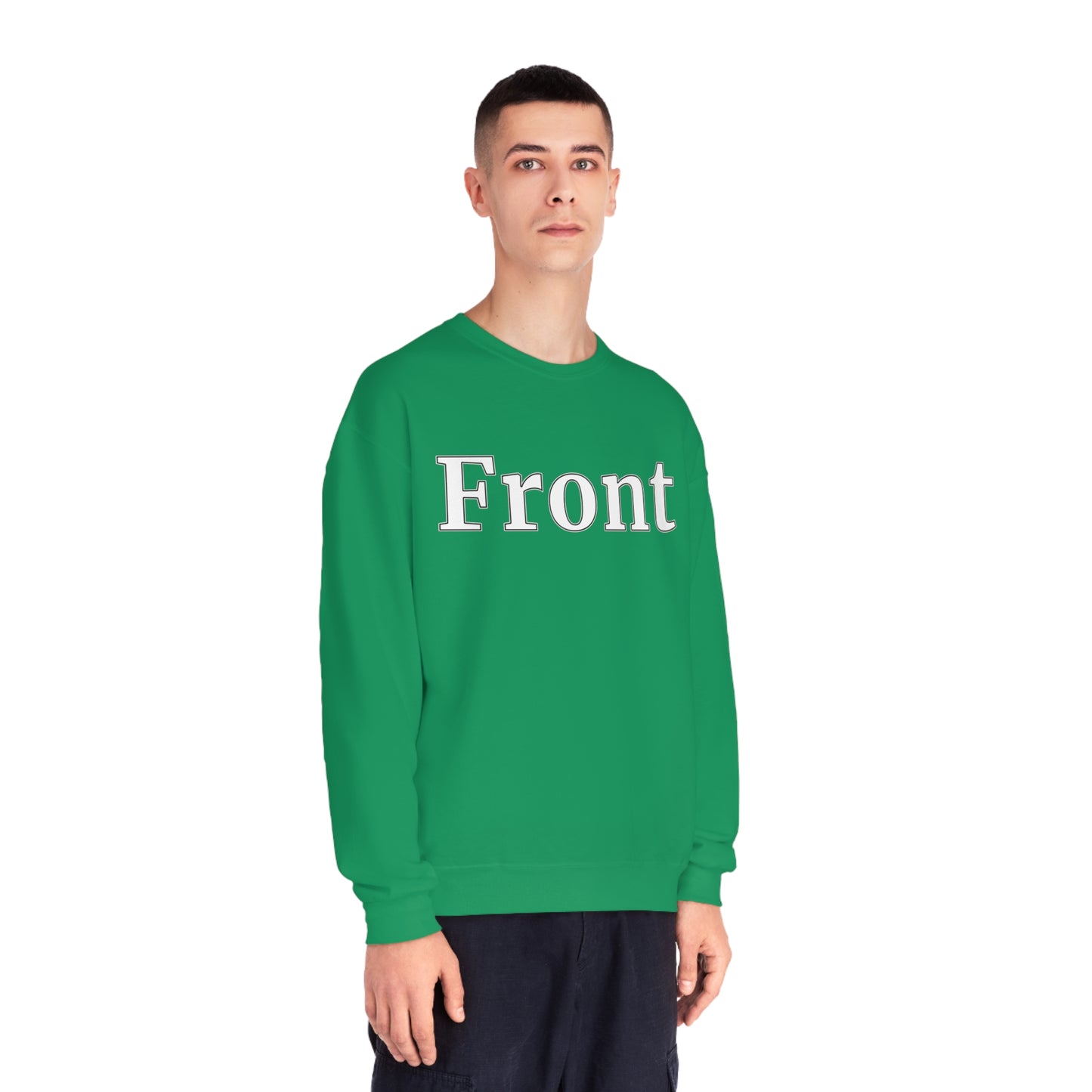 "Front Back" Unisex Crew Neck Sweatshirt