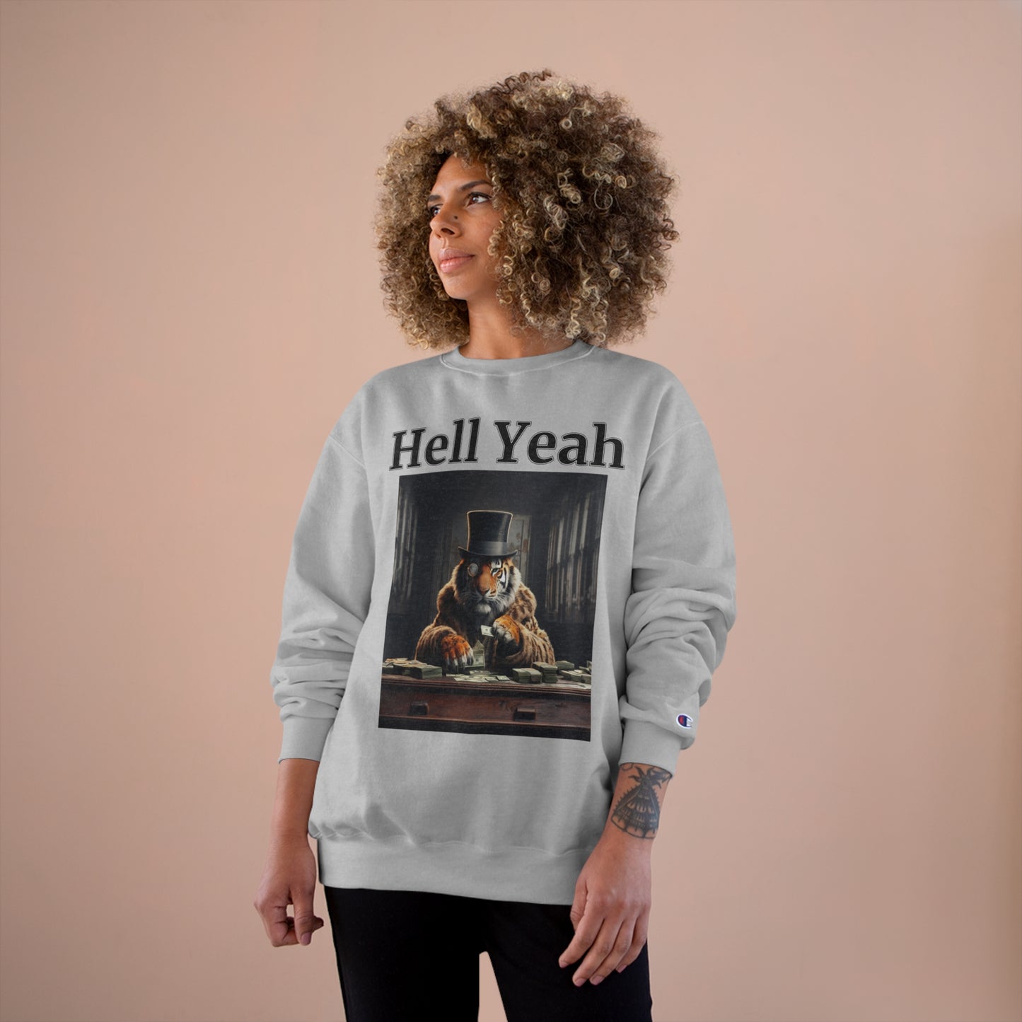 Tiger "Hell Yeah" Champion Unisex Crew Neck