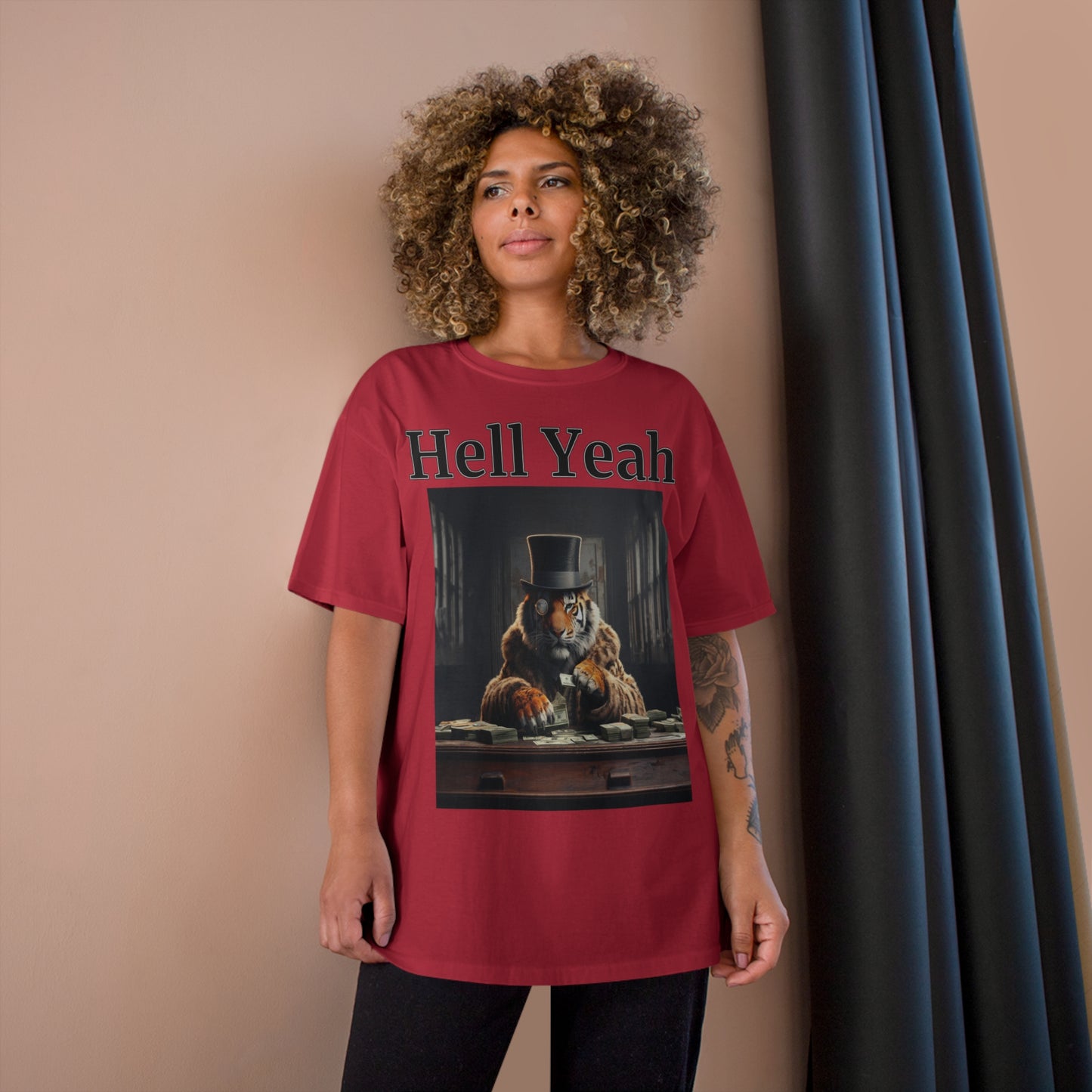 Tiger "Hell Yeah" Champion Unisex Tee