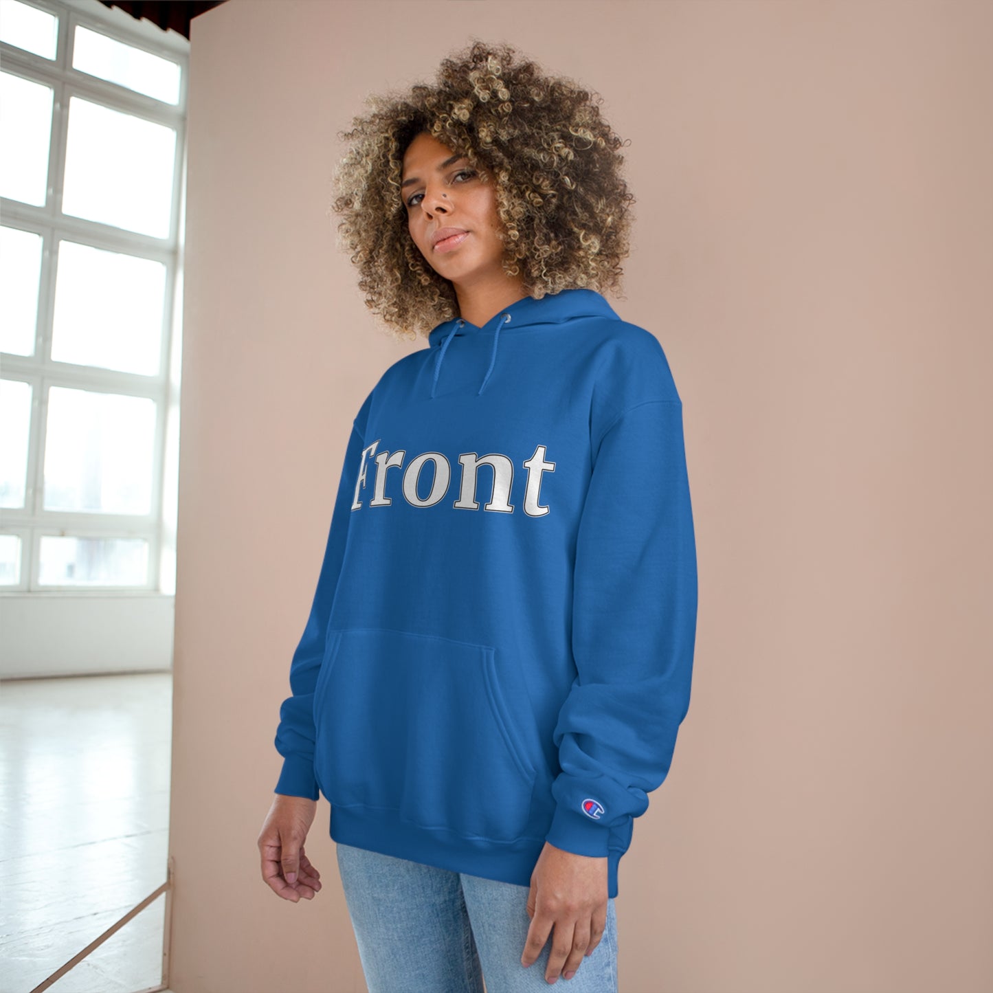 "Front Back" Champion Unisex Hoodie