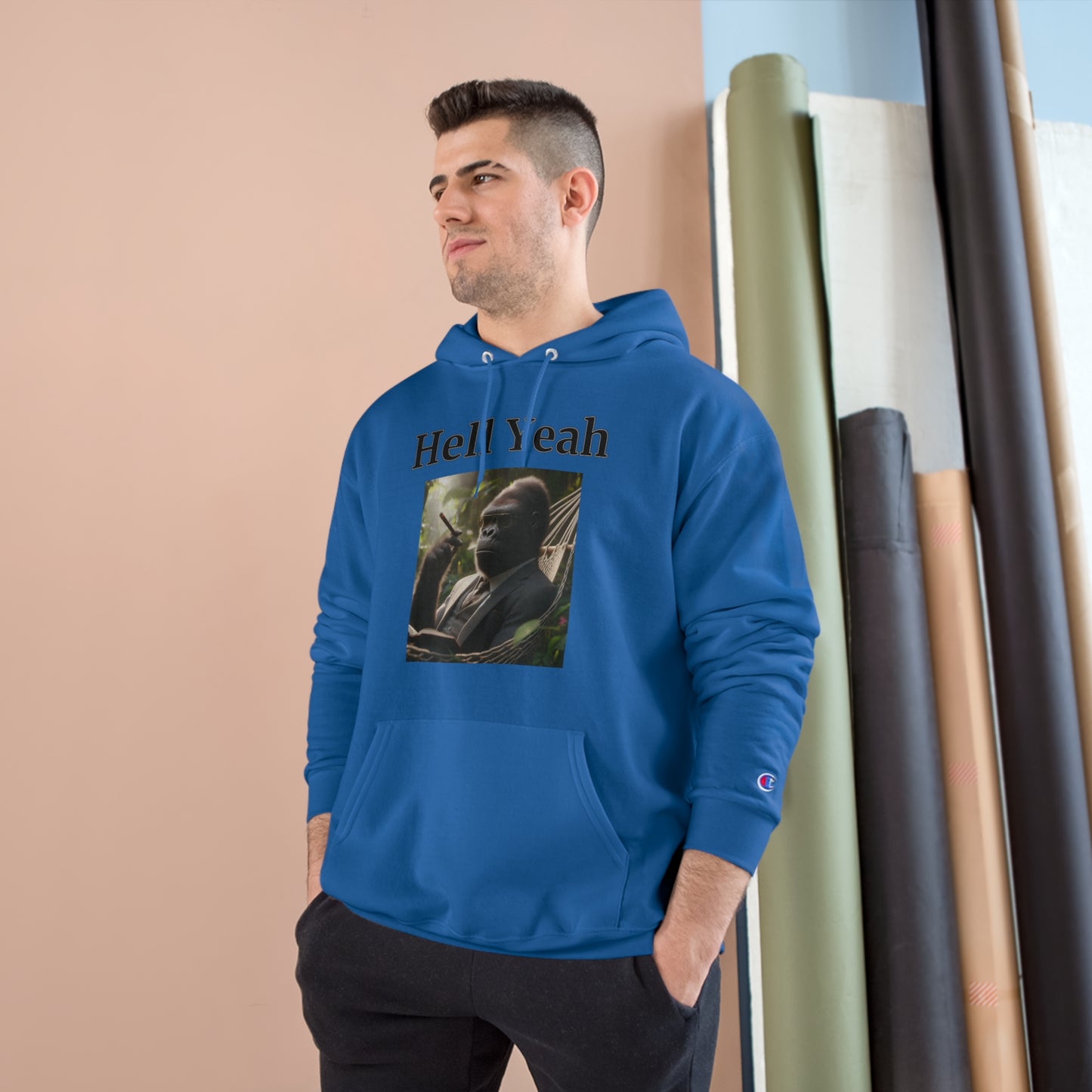 Gorilla "Hell Yeah" Champion Unisex Hoodie