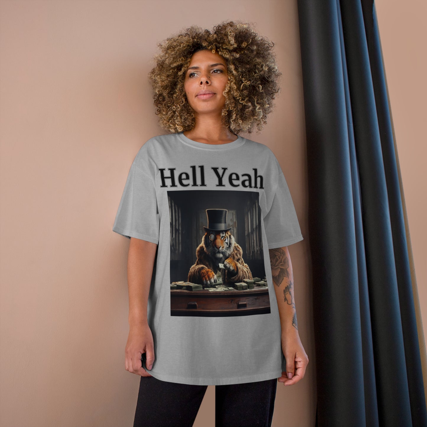 Tiger "Hell Yeah" Champion Unisex Tee