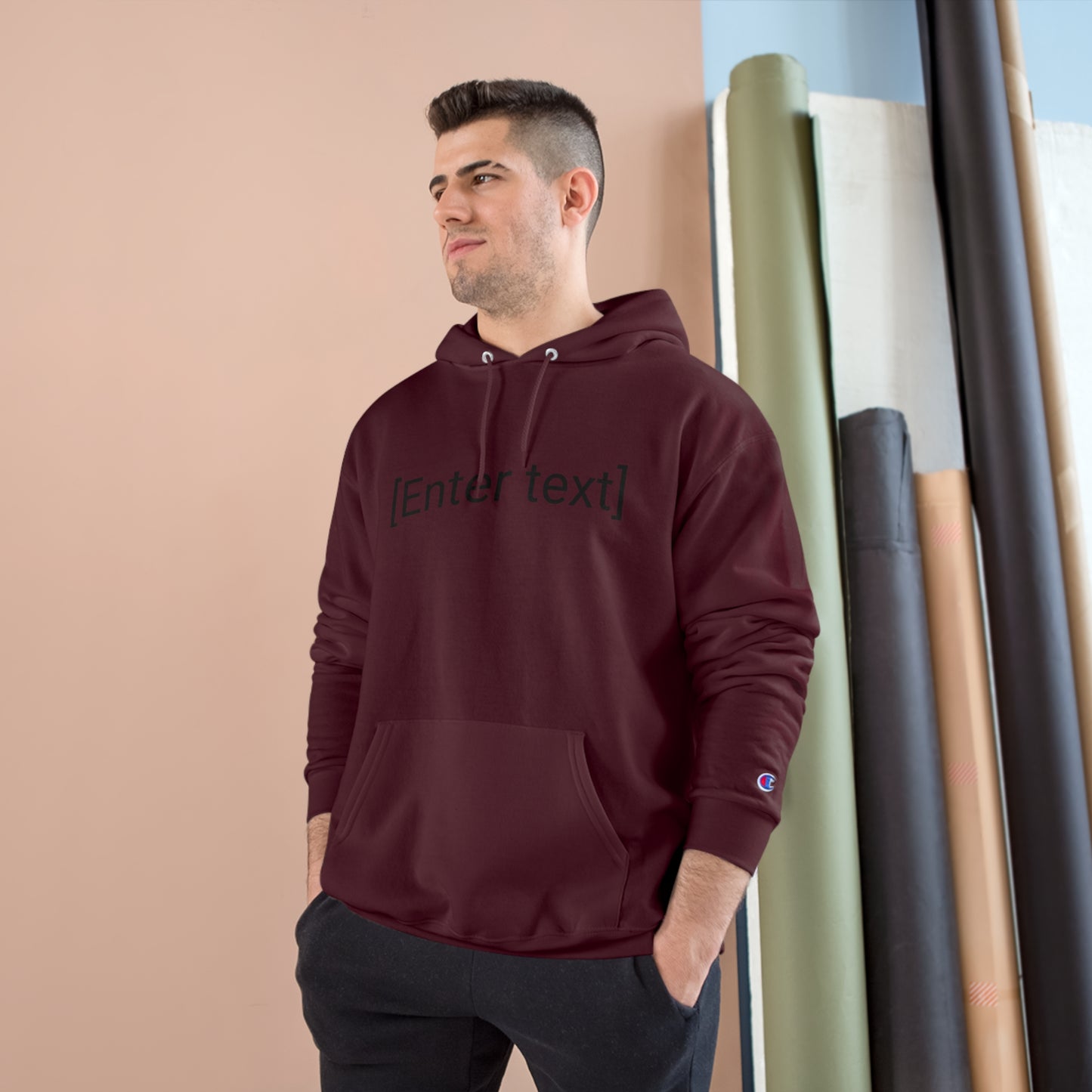 "[Enter Text]" Champion Unisex Hoodie