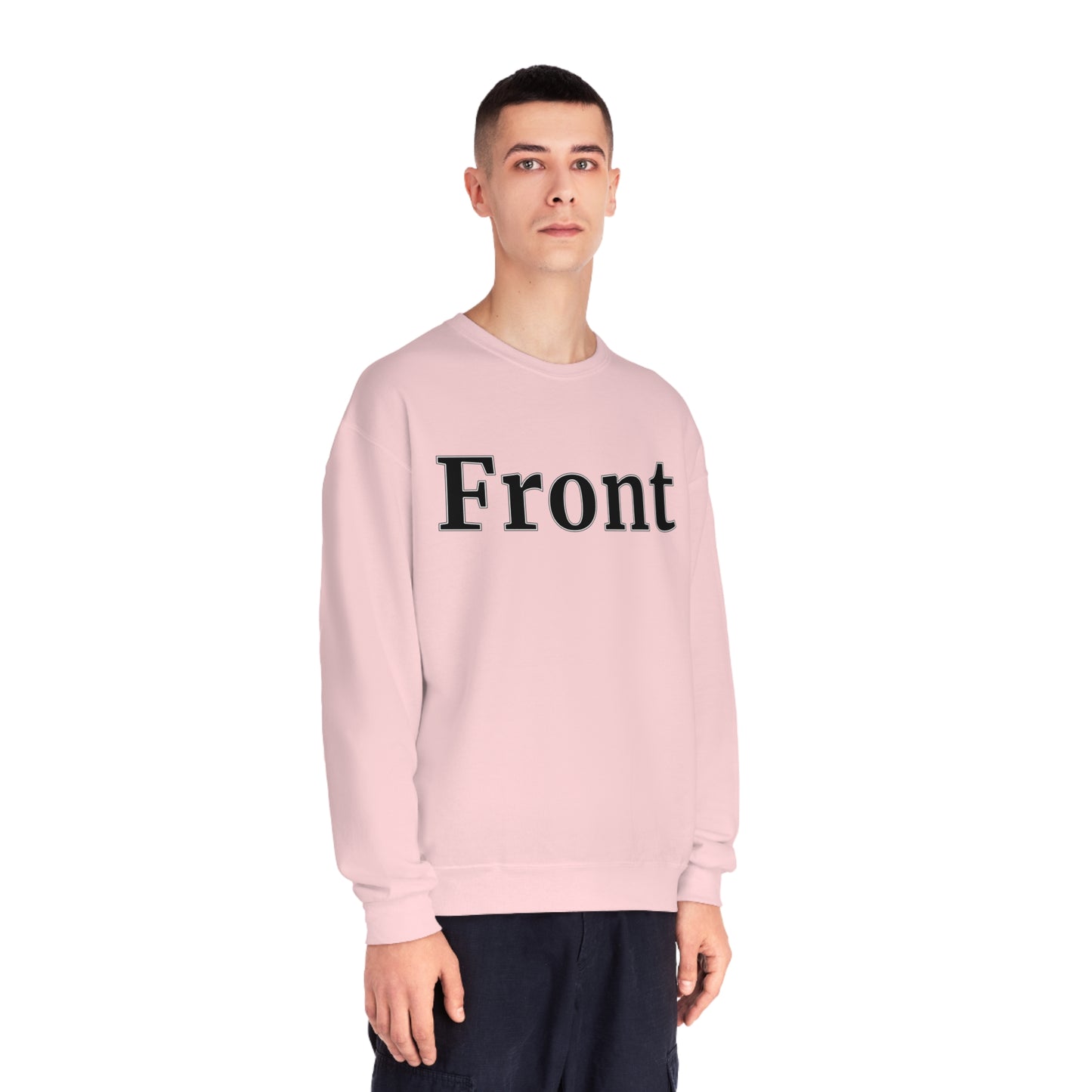 "Front Back" Unisex Crew Neck Sweatshirt