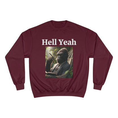 Gorilla "Hell Yeah" Champion Unisex Crew Neck