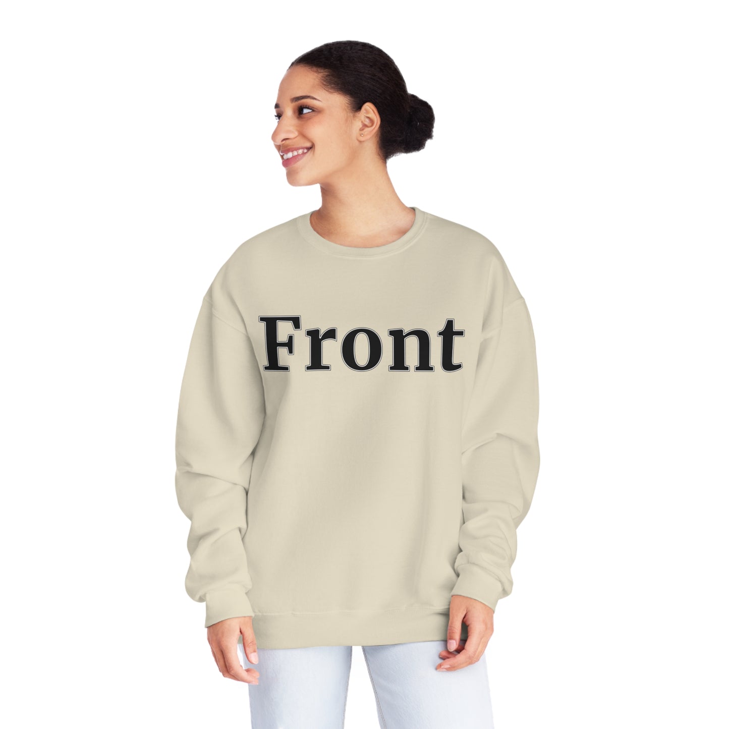 "Front Back" Unisex Crew Neck Sweatshirt