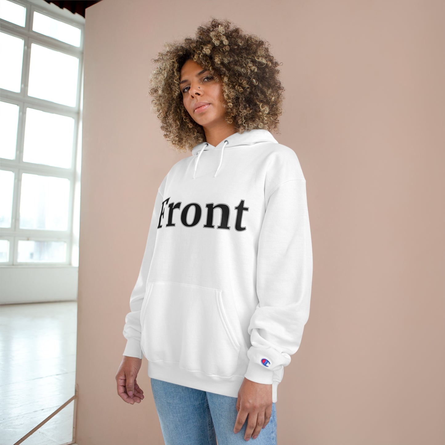 "Front Back" Champion Unisex Hoodie