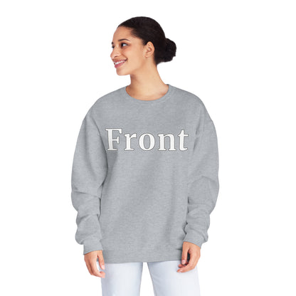 "Front Back" Unisex Crew Neck Sweatshirt