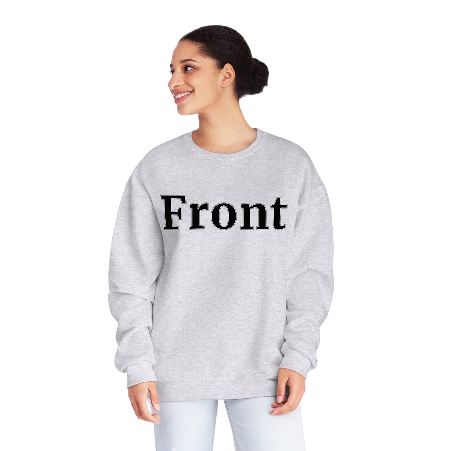 "Front Back" Unisex Crew Neck Sweatshirt