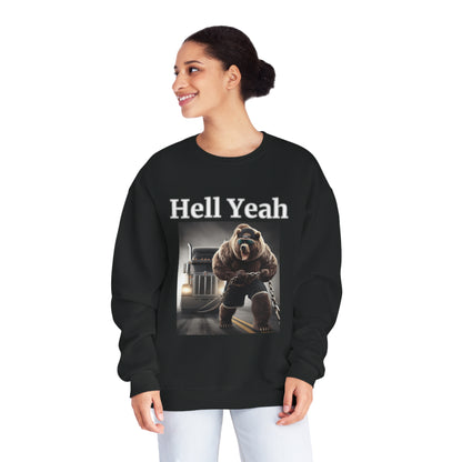 Bear "Hell Yeah" Unisex Crew Neck Sweatshirt