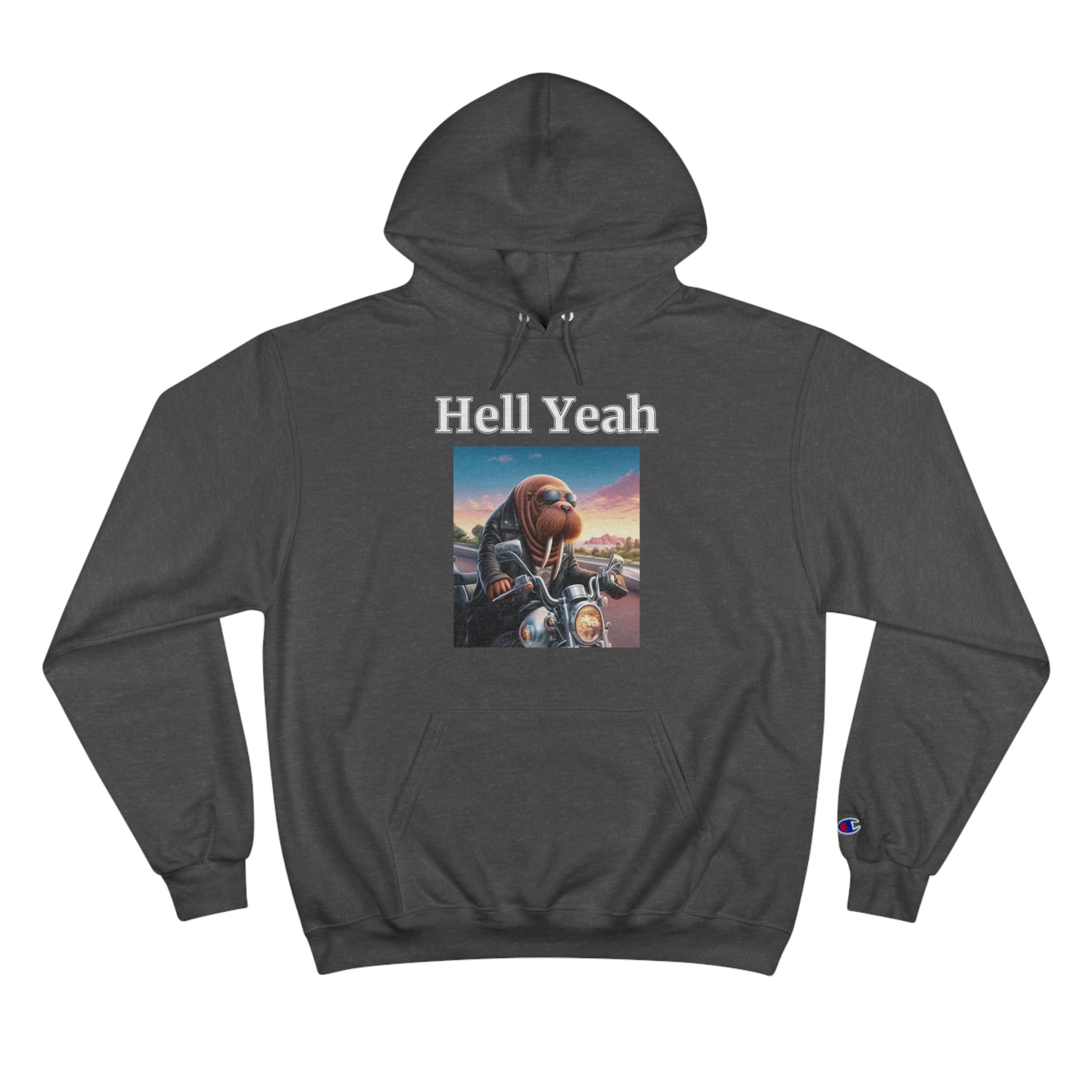 Walrus "Hell Yeah"  Champion Unisex Hoodie