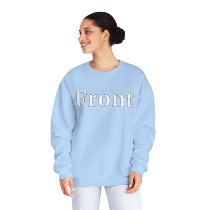 "Front Back" Unisex Crew Neck Sweatshirt