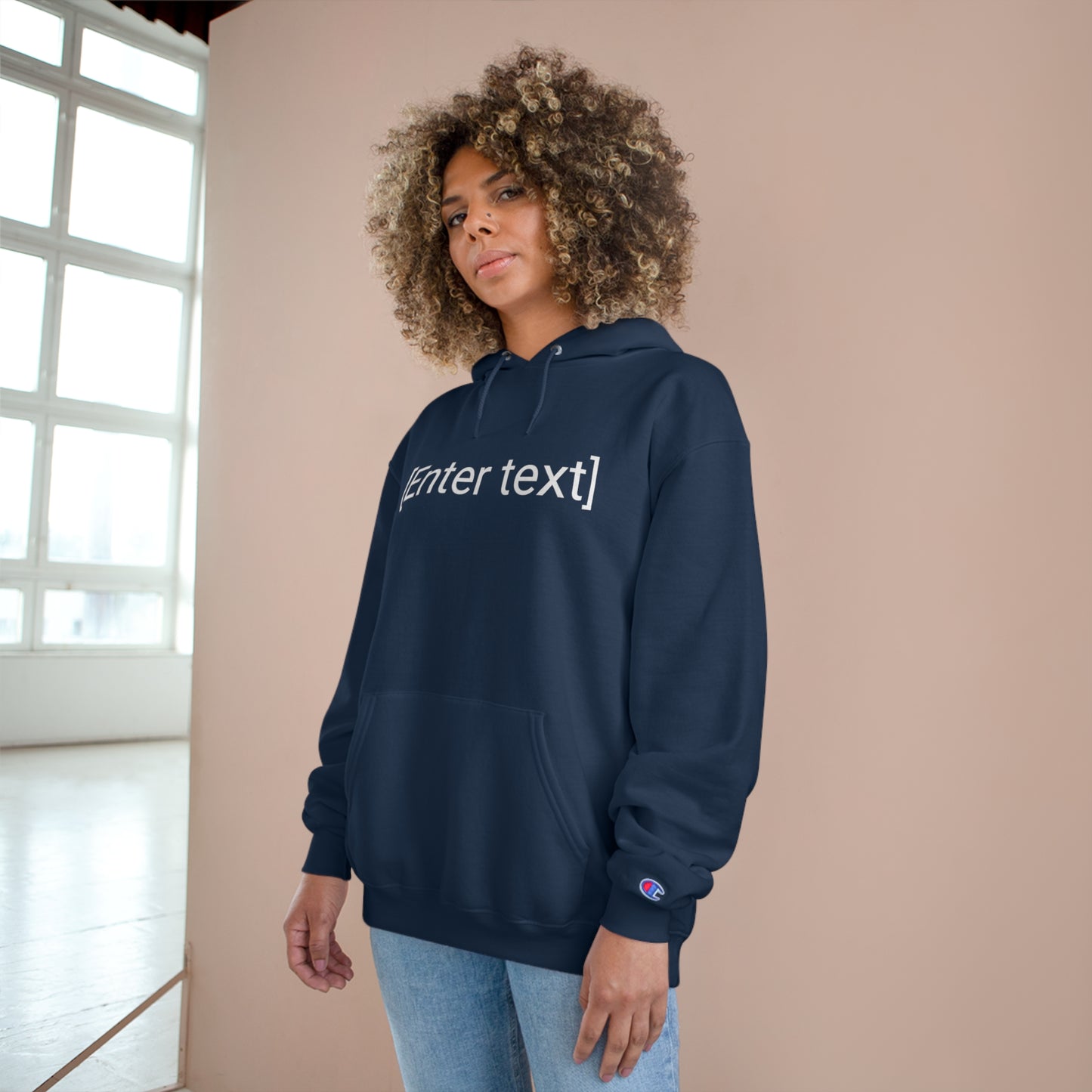 "[Enter Text]" Champion Unisex Hoodie