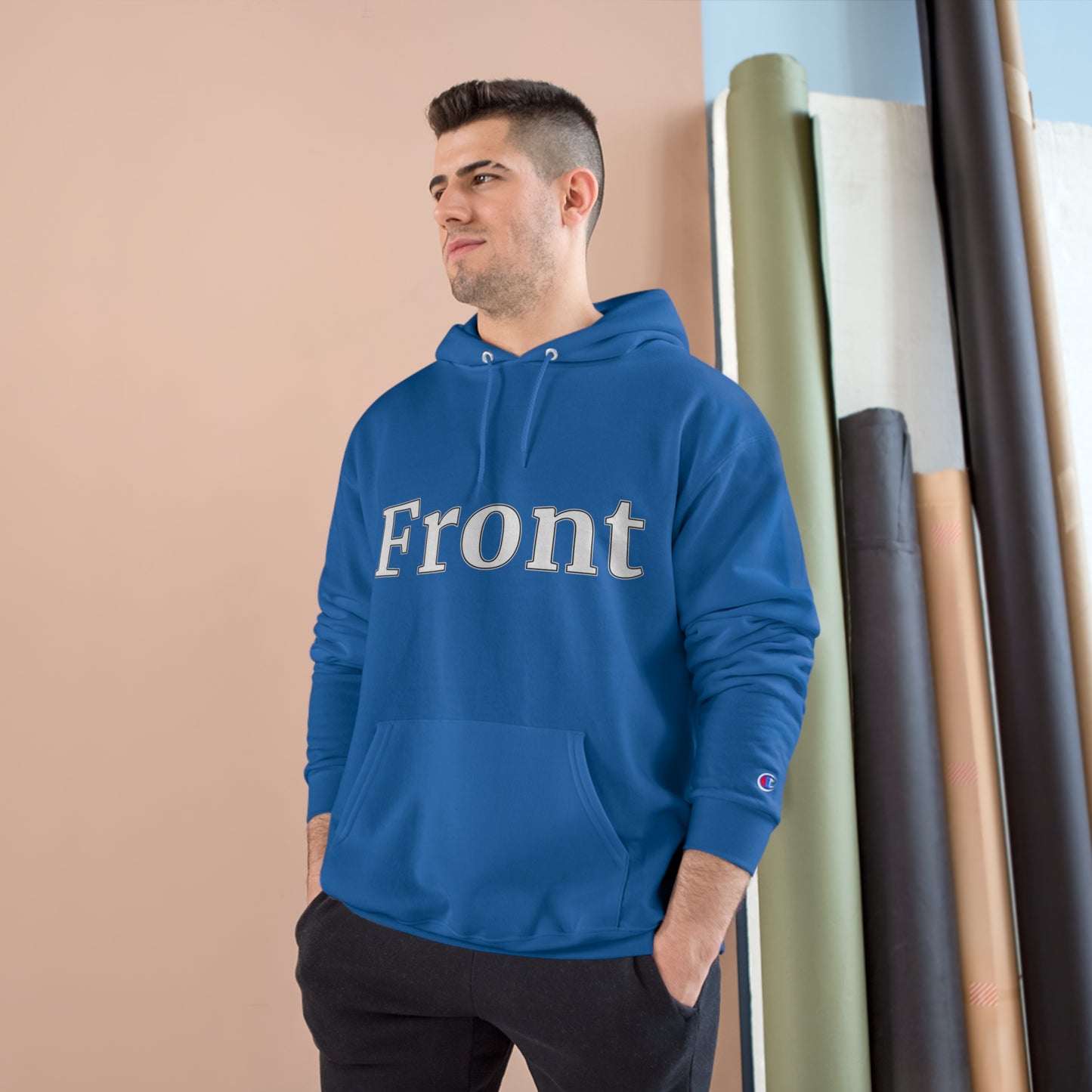 "Front Back" Champion Unisex Hoodie