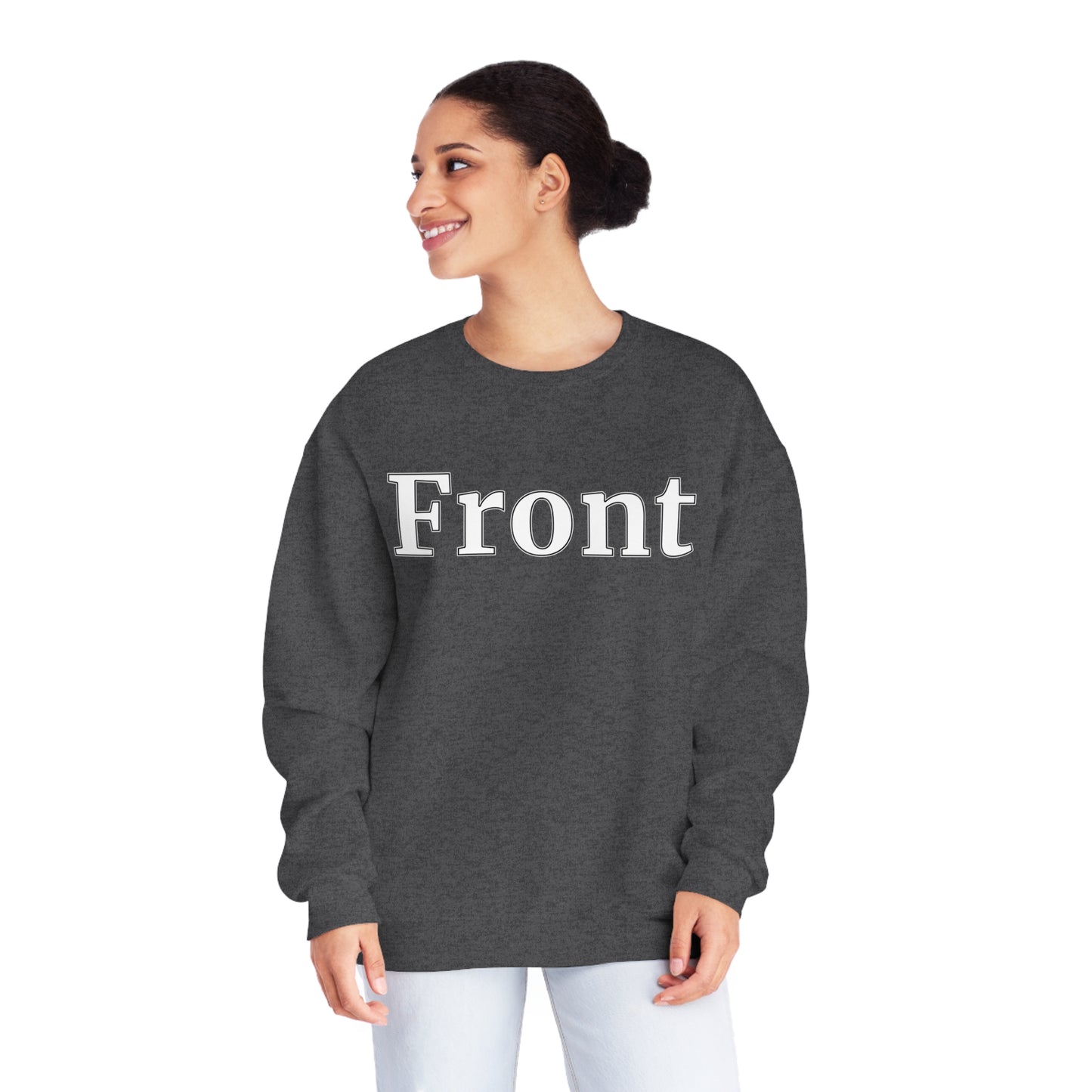 "Front Back" Unisex Crew Neck Sweatshirt